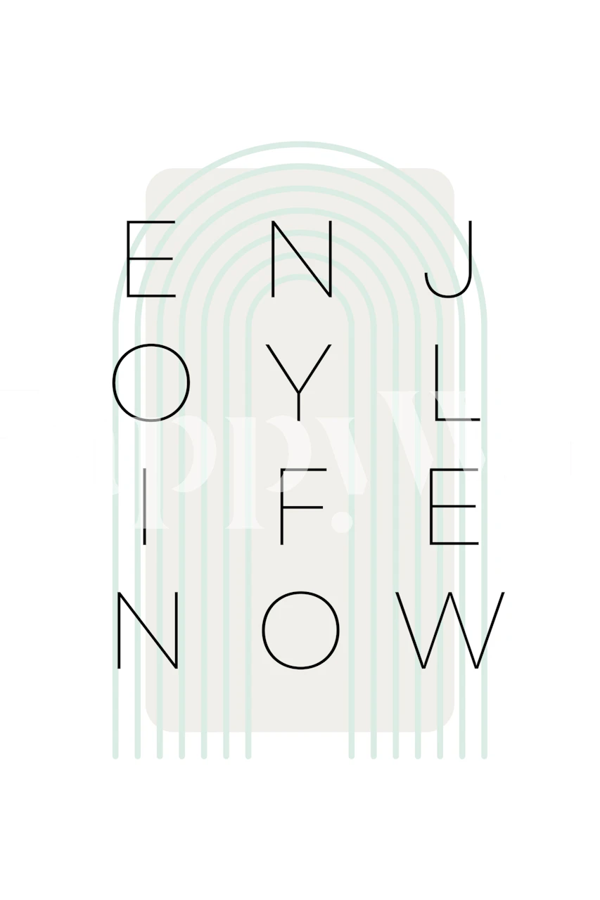 Turkus Enjoy life now tapeta w pokoju