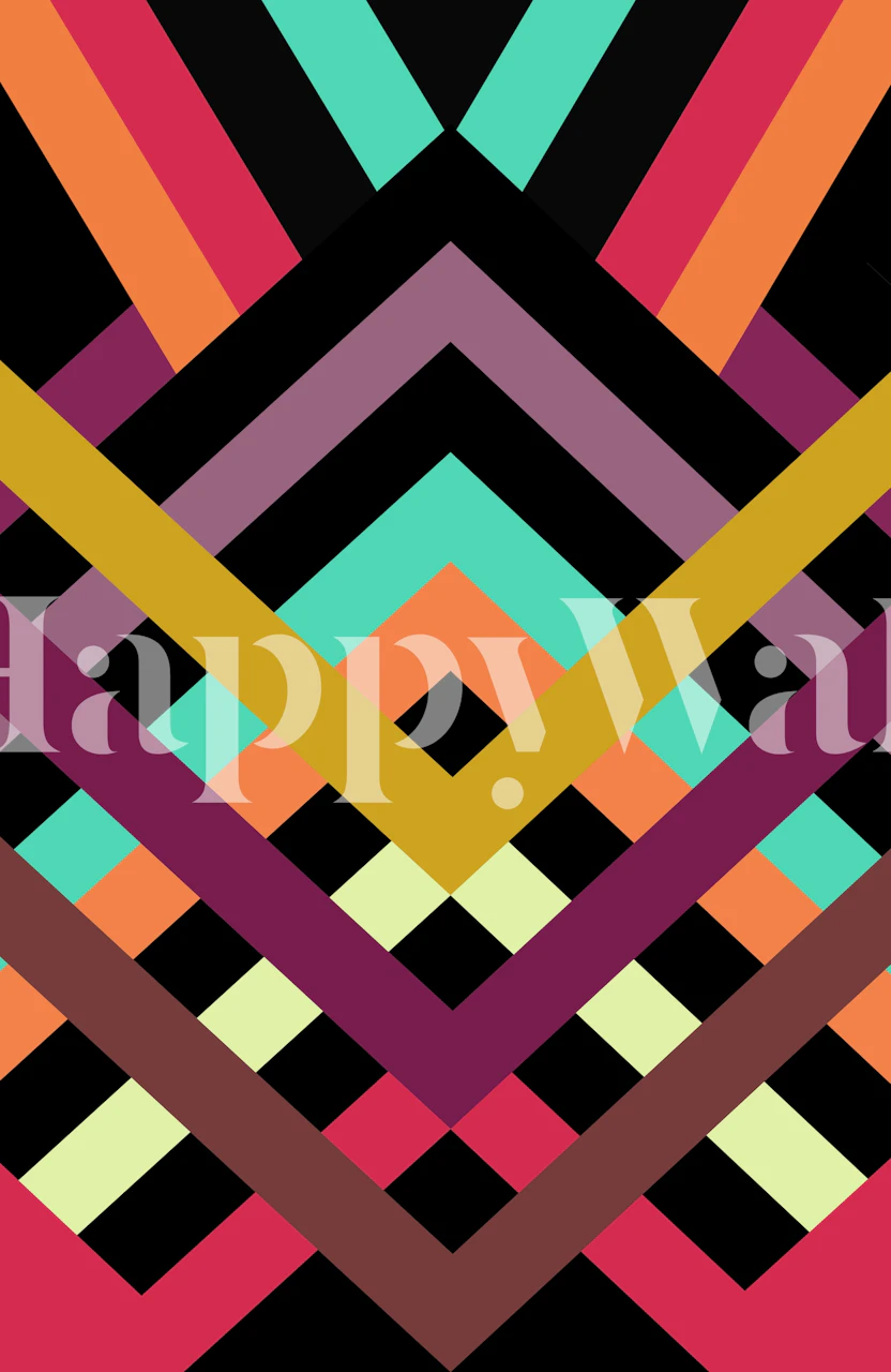 Geometric Concept 29 wallpaper in a room