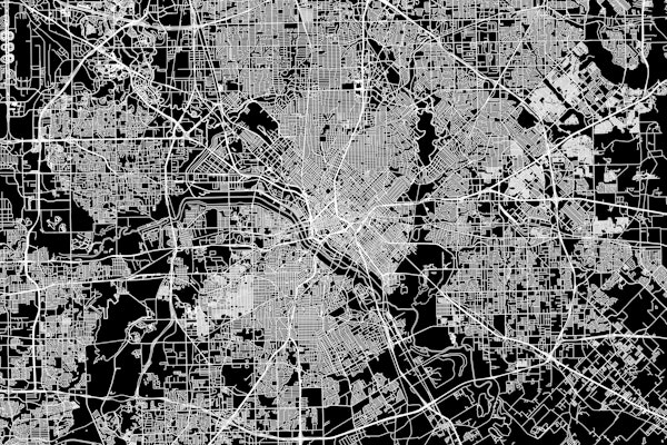 Dallas Black Map