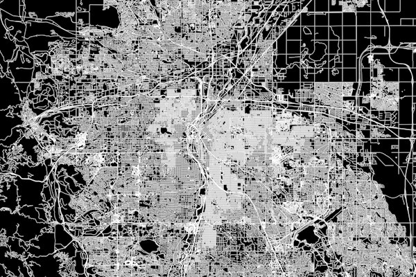 Denver Black Map