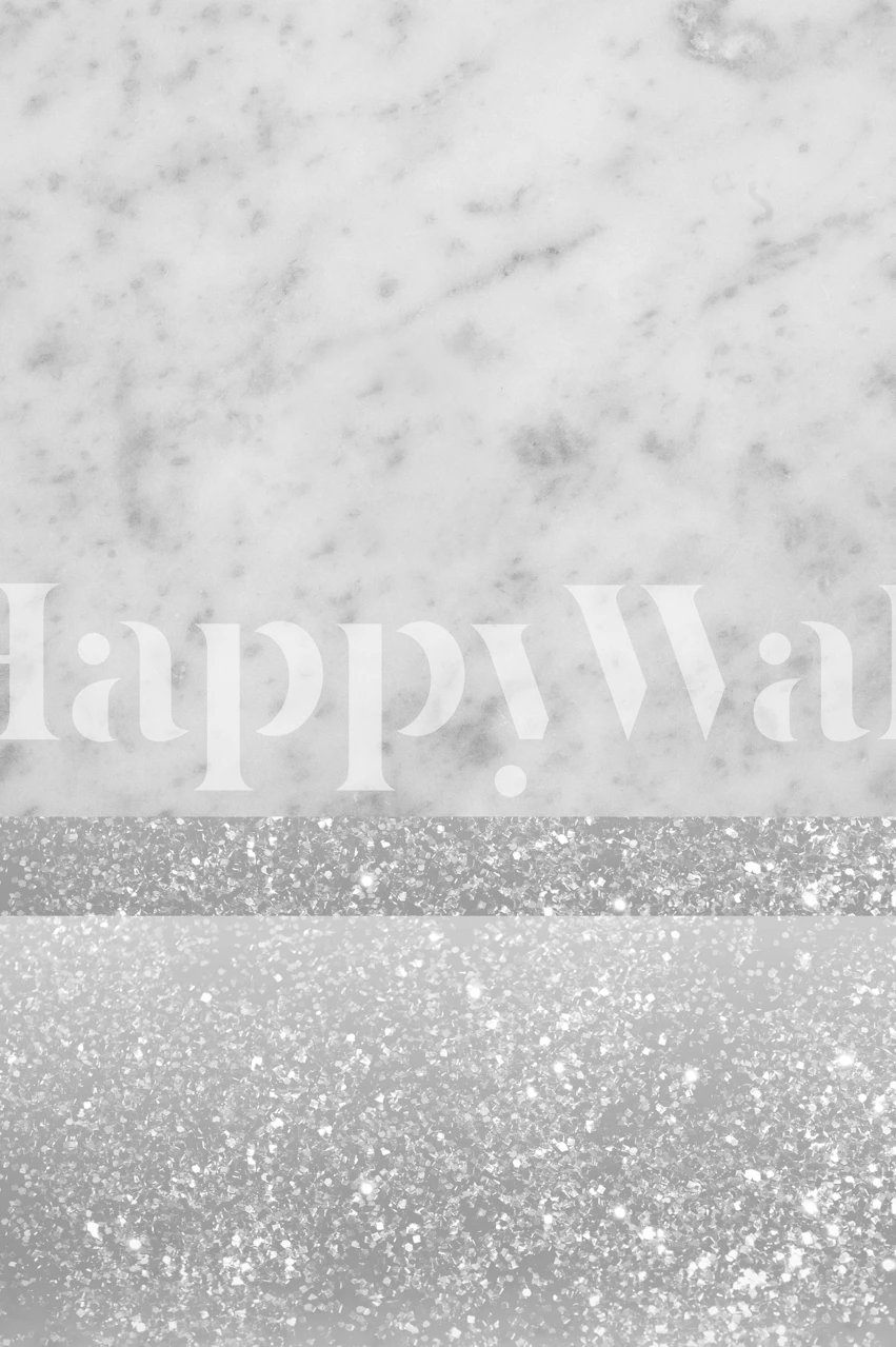 Tapeta White Marble z srebrnymi paskami