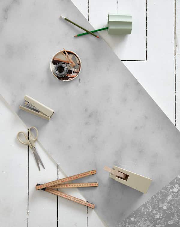 White Marble Silver Stripe 1 wallpaper roll