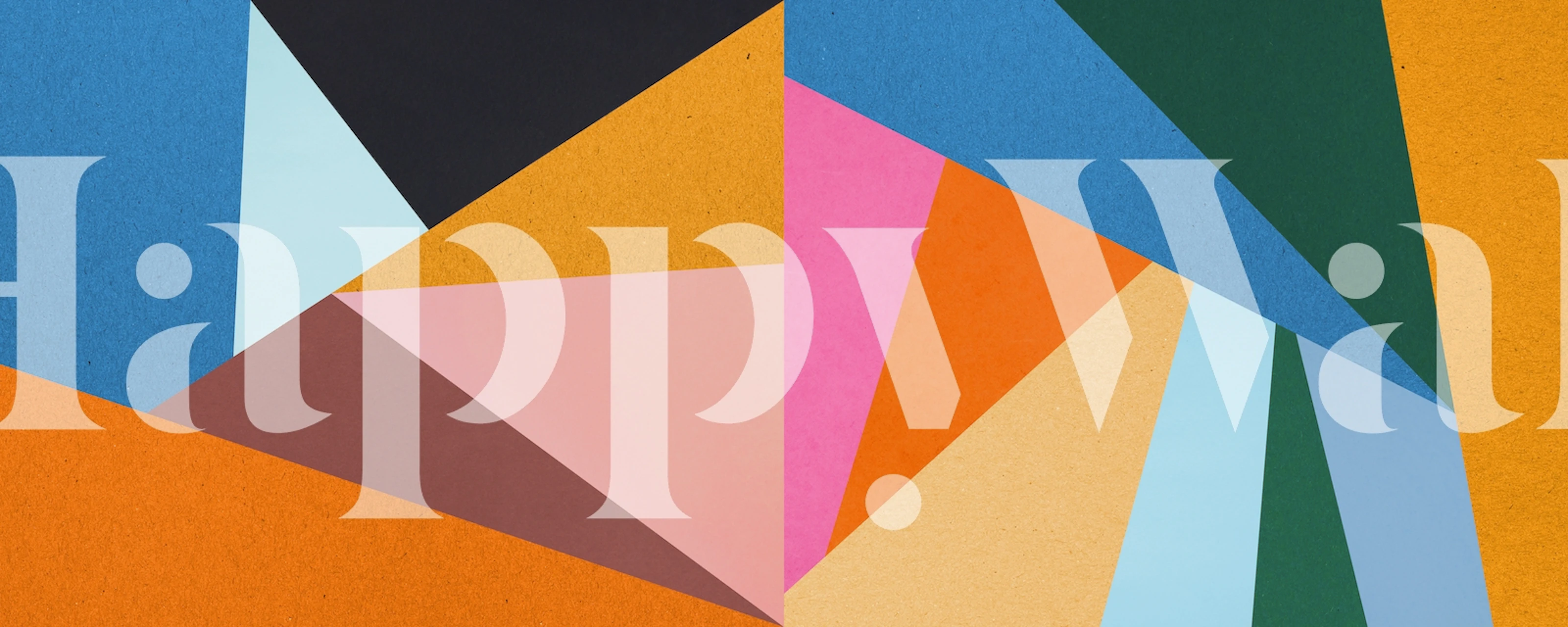 Farbenfrohe Fototapete mit geometrischem Muster und einer Auswahl an bunten Dreiecken.