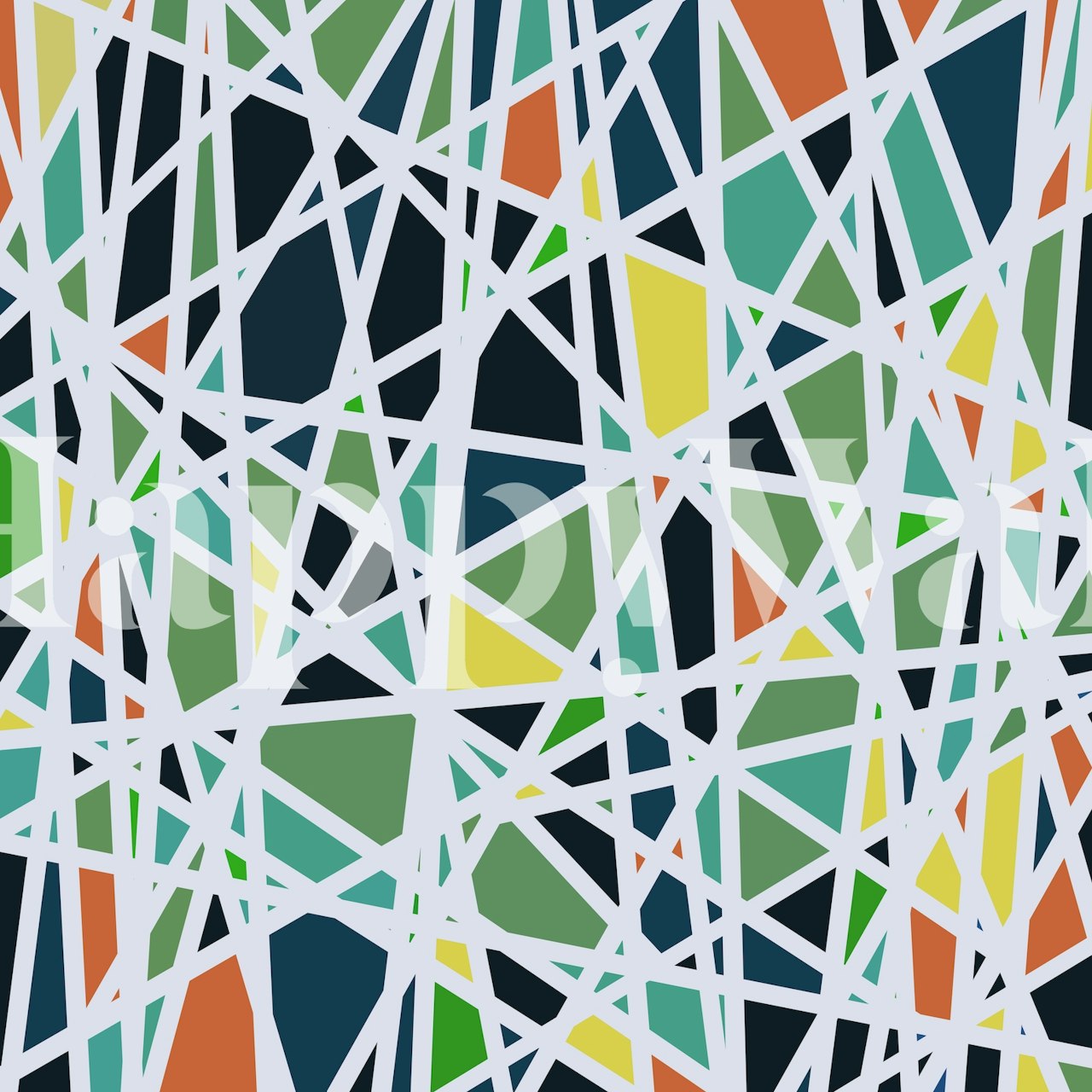 Intertwined Lines wallpaper in a modern room