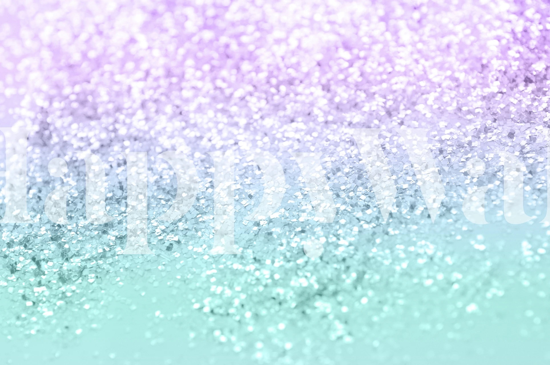 Mermaid Girls Glitter wallpaper in a room