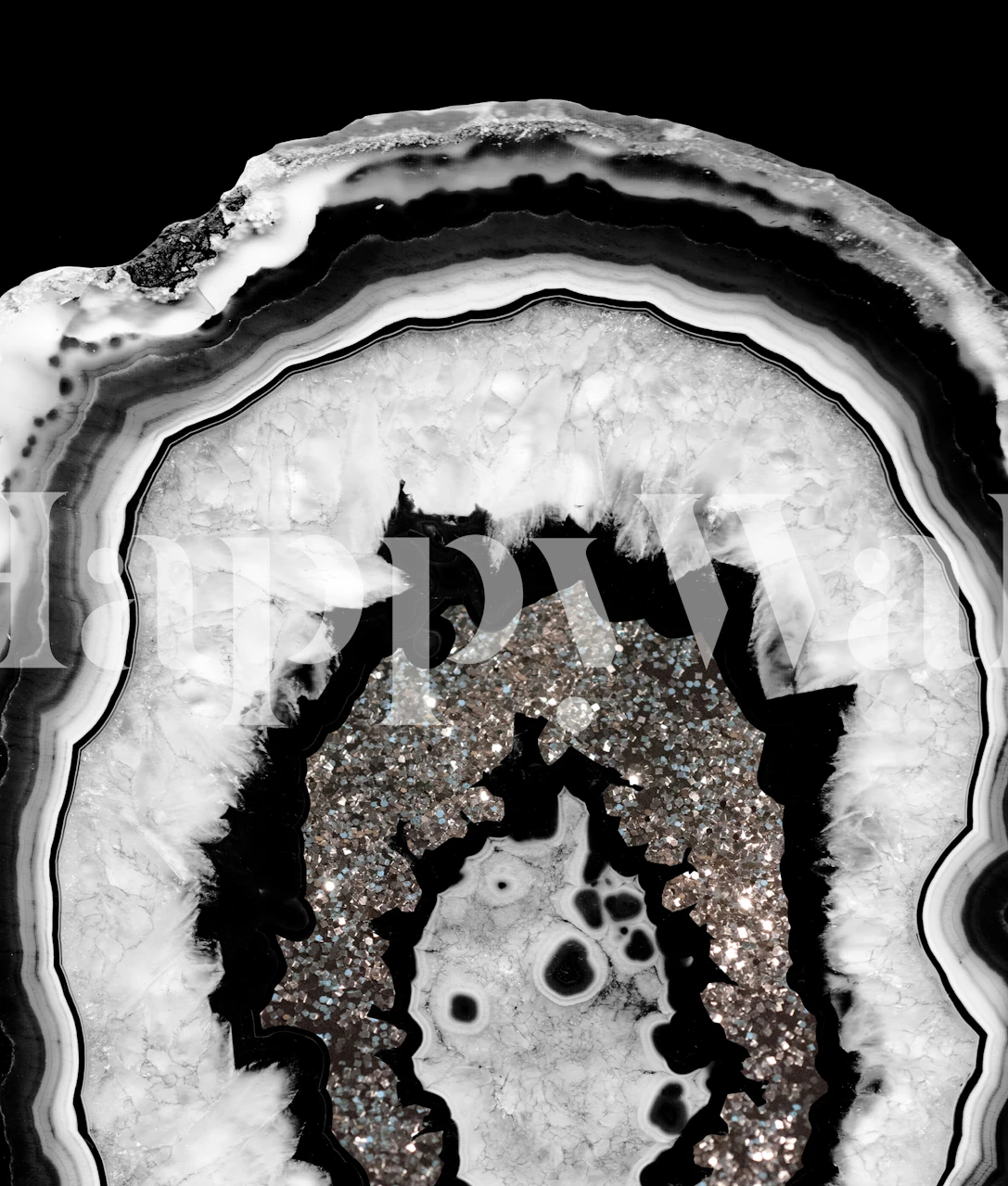 Papier peint inspiré de l'Agate dans un cadre de pièce