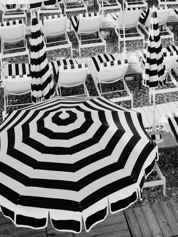 Black and White Beach Umbrella