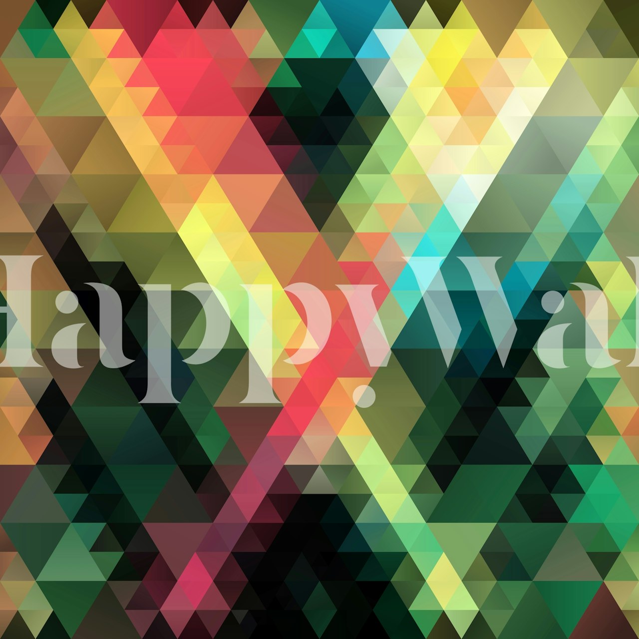 Multiple Triangles 12 wallpaper design in a room