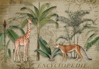 Giraffes Journey Collage behang