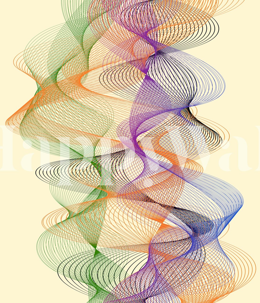 Colorful abstract geometric lines wallpaper