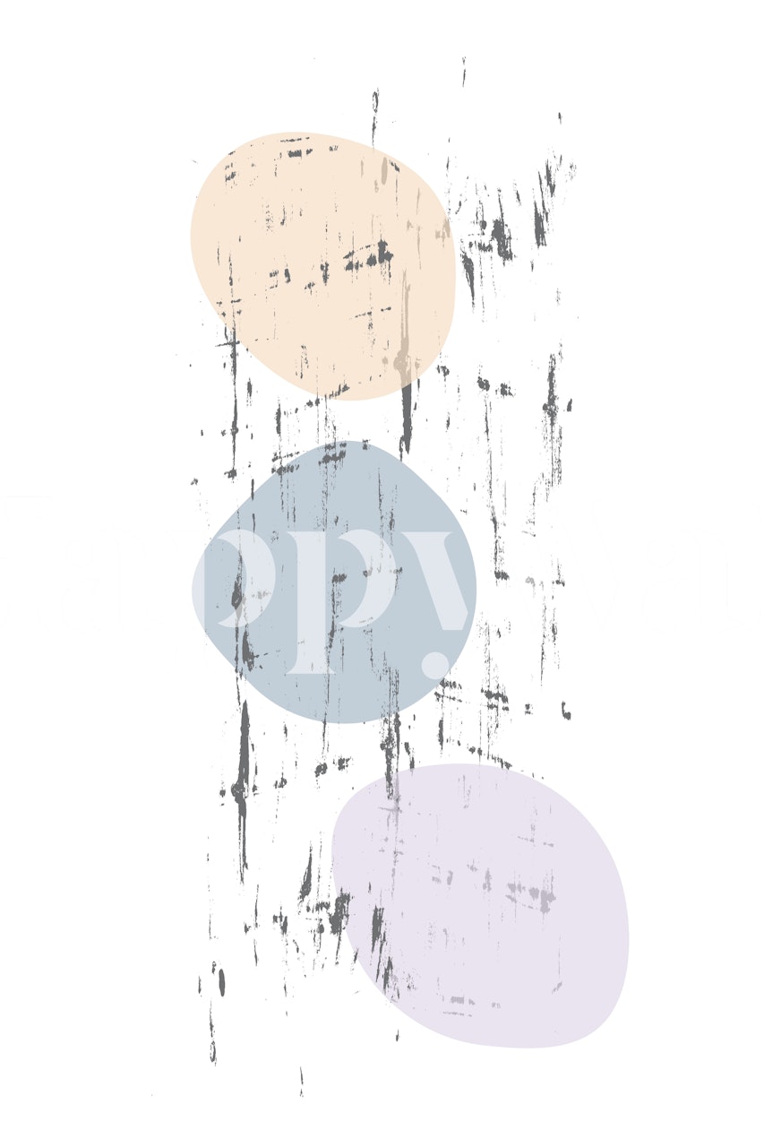 Scandinavian wallpaper design with abstract shapes