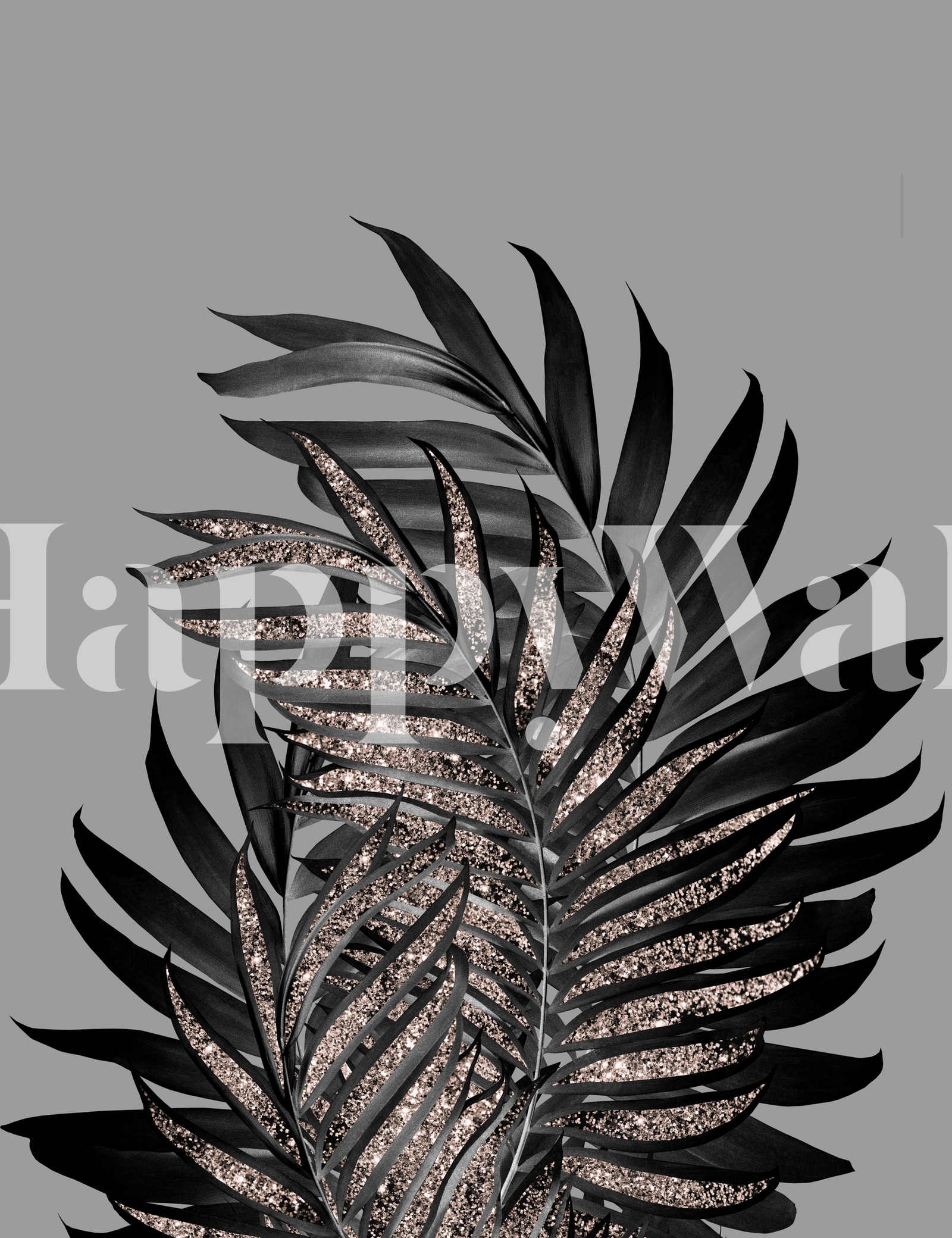 Palm Leaves Glitter Wallpaper - Buy Online | Happywall