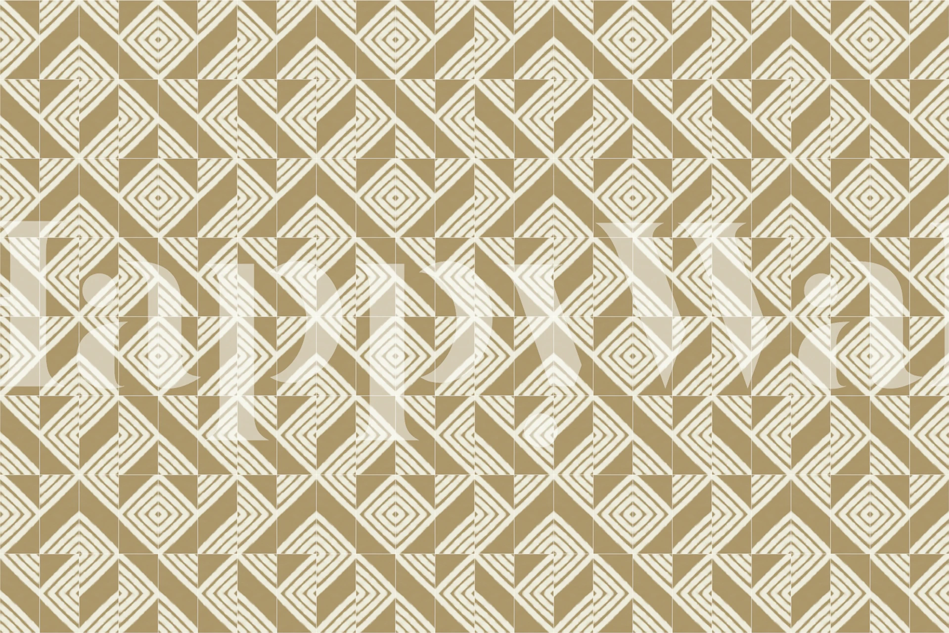 Muurschildering met rustieke brandnetelpatroon en gemengde tegels