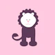 Powder Pink Purple Lion
