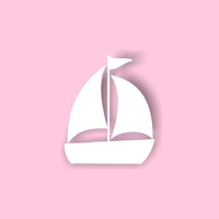 Pastel Pink Boat Baby Girl Art ταπετσαρία