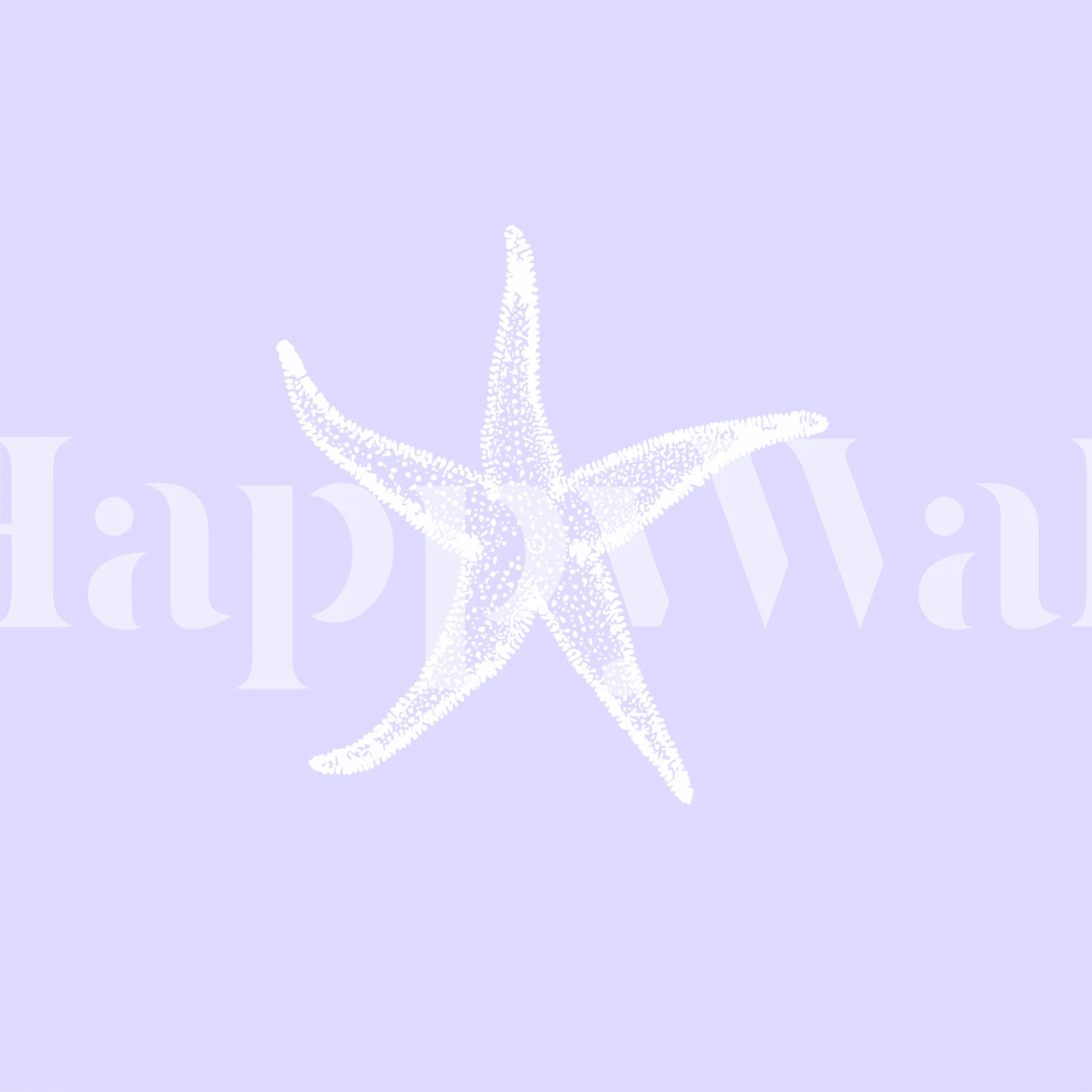 Lavender Sea Star Art tapet i et rum