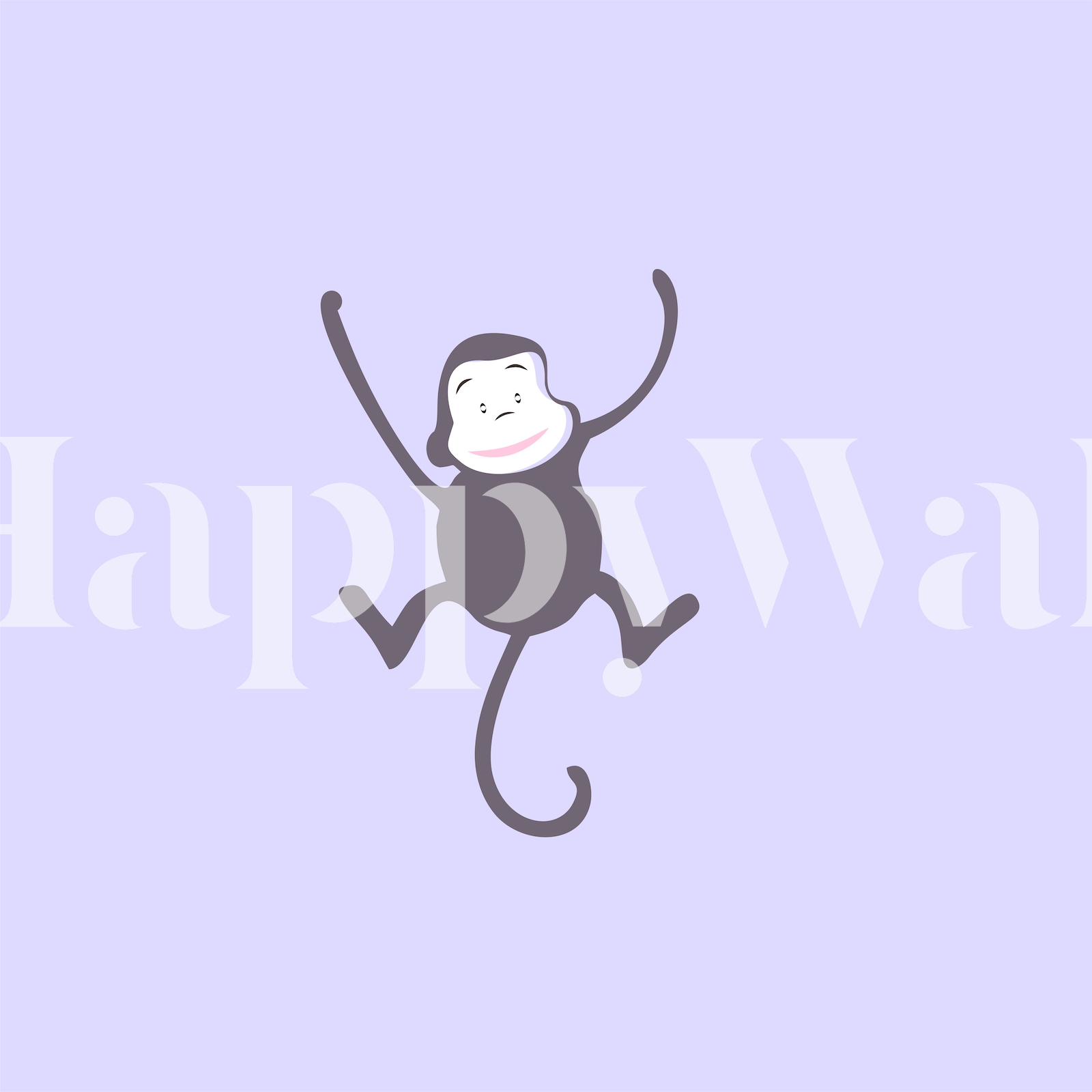 lavender-purple-monkey-baby-wallpaper-happywall