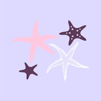 Pale Purple Sea stars ταπετσαρία
