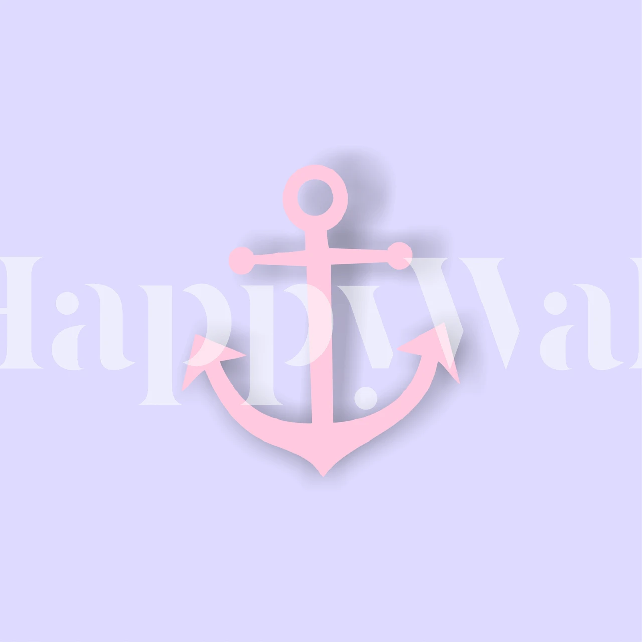 Pink anchor design on a light violet background wallpaper