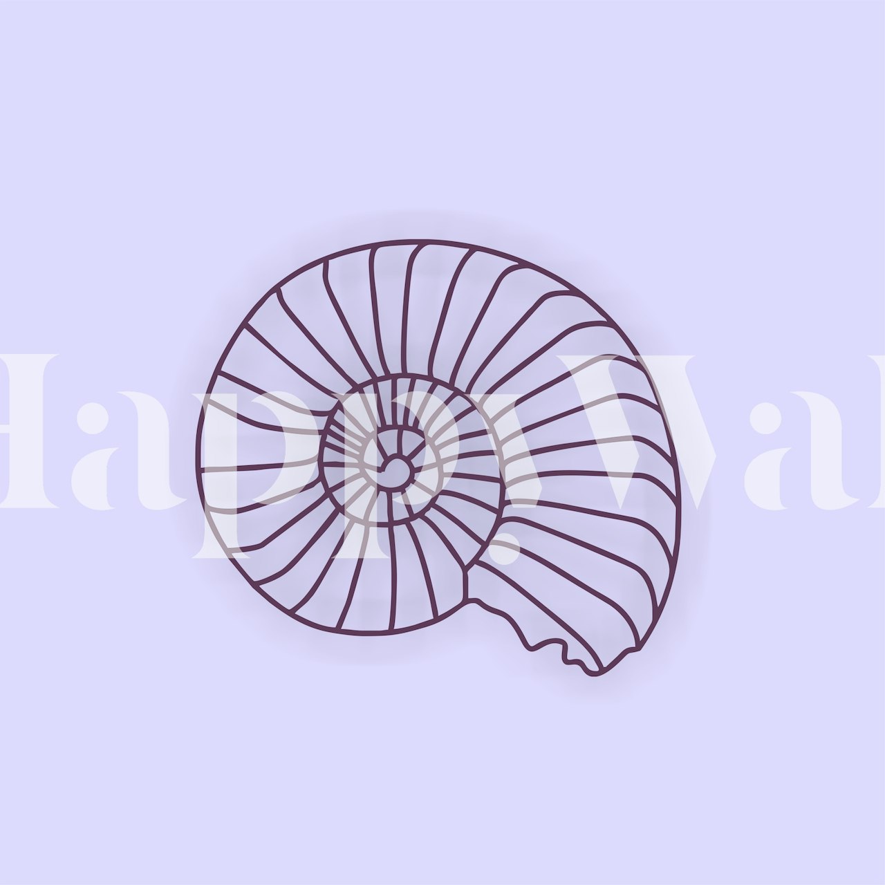 Papel de parede Lavender Sea Shell em ambiente