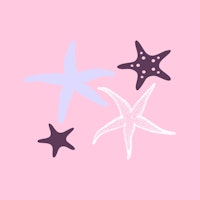 Baby Pink Powder Sea Stars ταπετσαρία