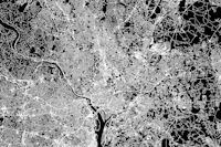 Washington DC Black Map tapeet
