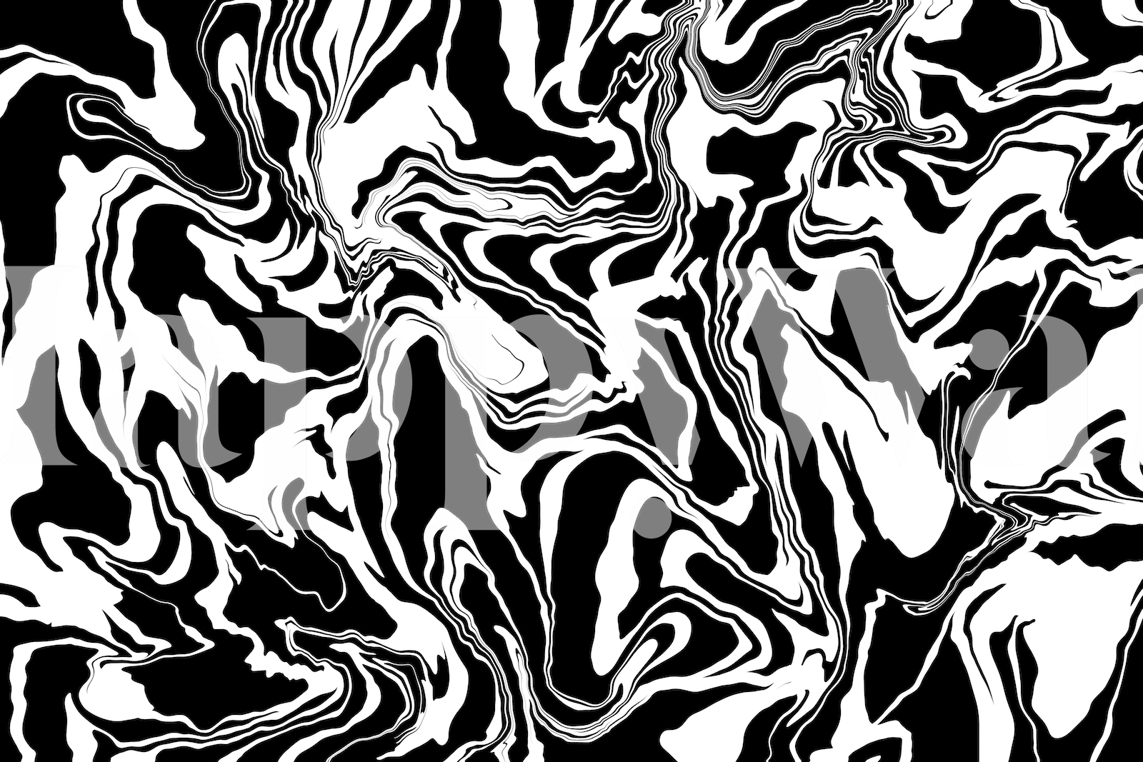 Black and White Abstract Fluid Art Wallpaper