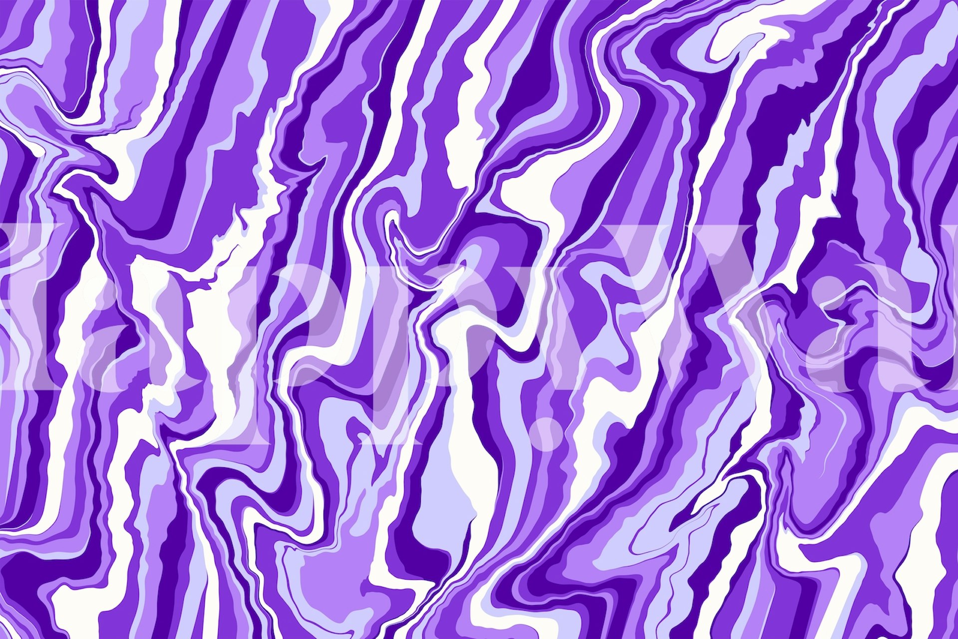 Abstract purple marble wallpaper featuring flowing patterns and shades of violet and lavender.