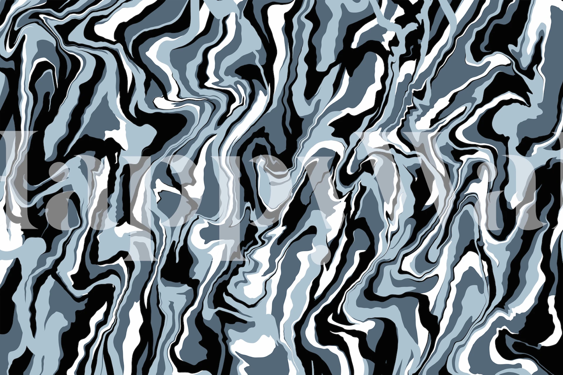 Carta da parati astratta ispirata all'arte fluida in una combinazione di colori monocromatici