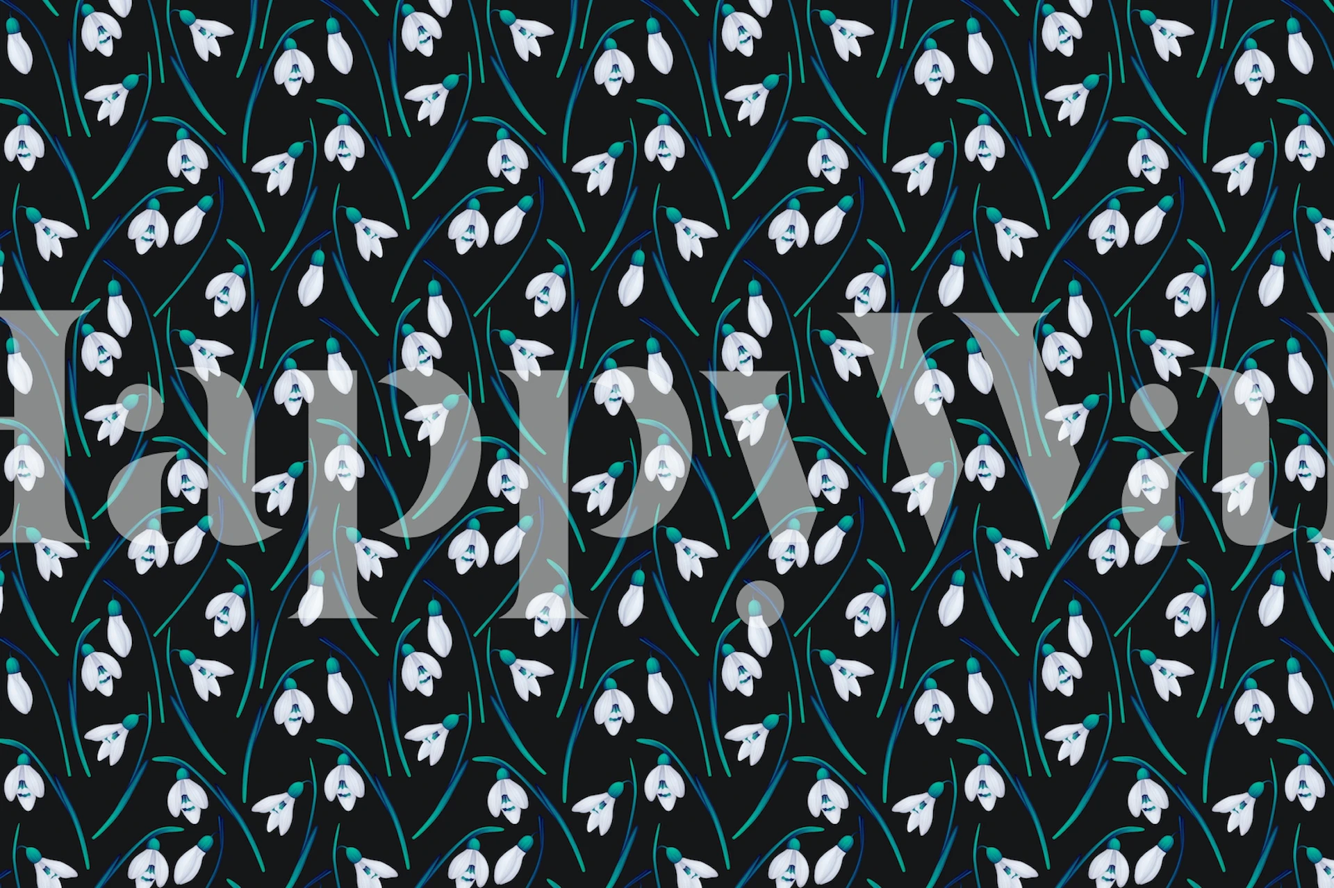 Snowdrops 2 tapetdesign i et rom