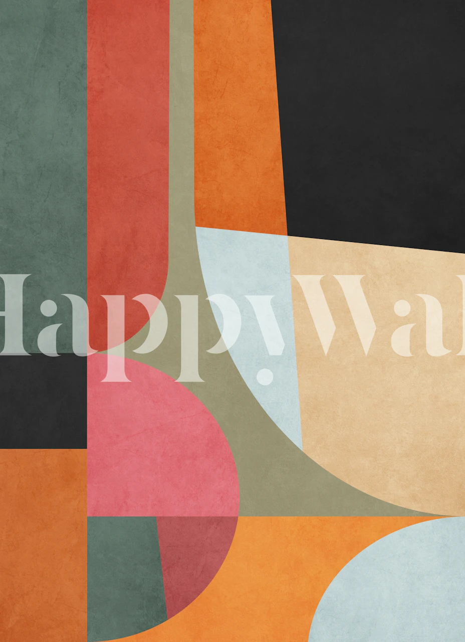 Geometric shapes in earth tones with a modern aesthetic wallpaper