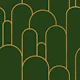 Emerald Gold Art Deco Arches
