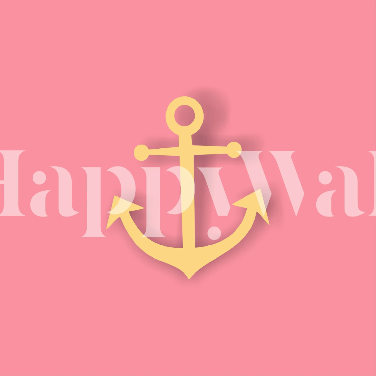 Rose Pink Anchor Tapete in Innenraumsituation