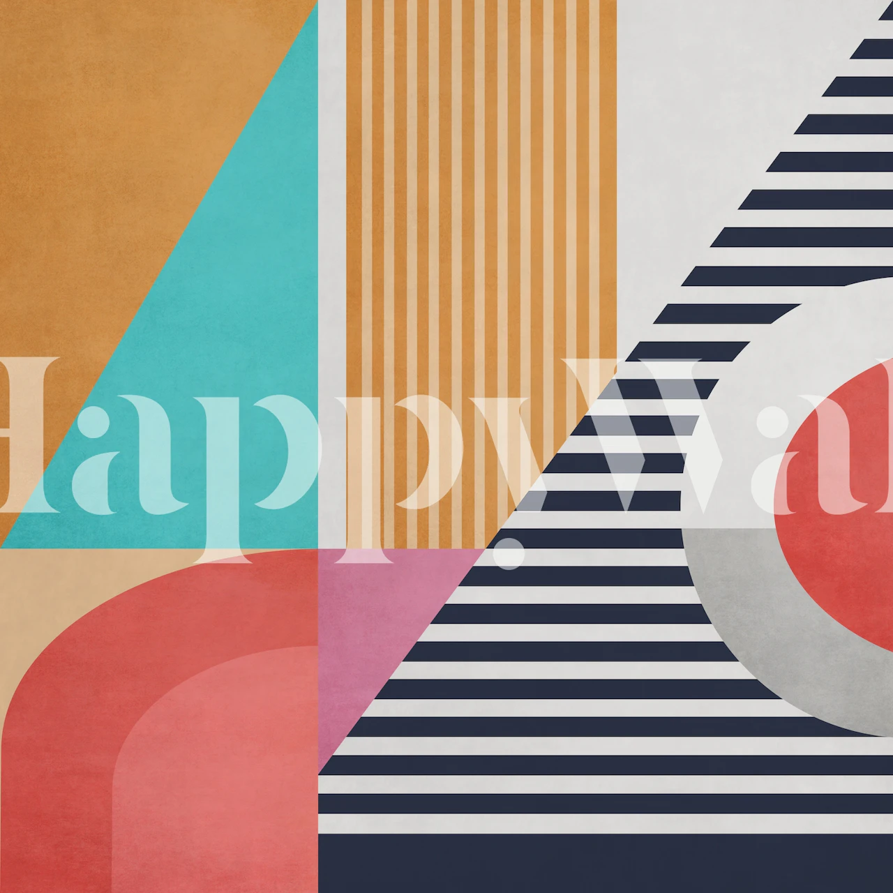 My Boats 1 tapetdesign vist i et rom