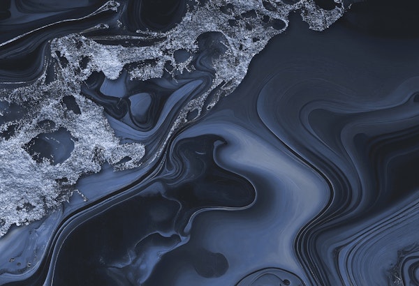 Fancy Faux Marble Dark Blue