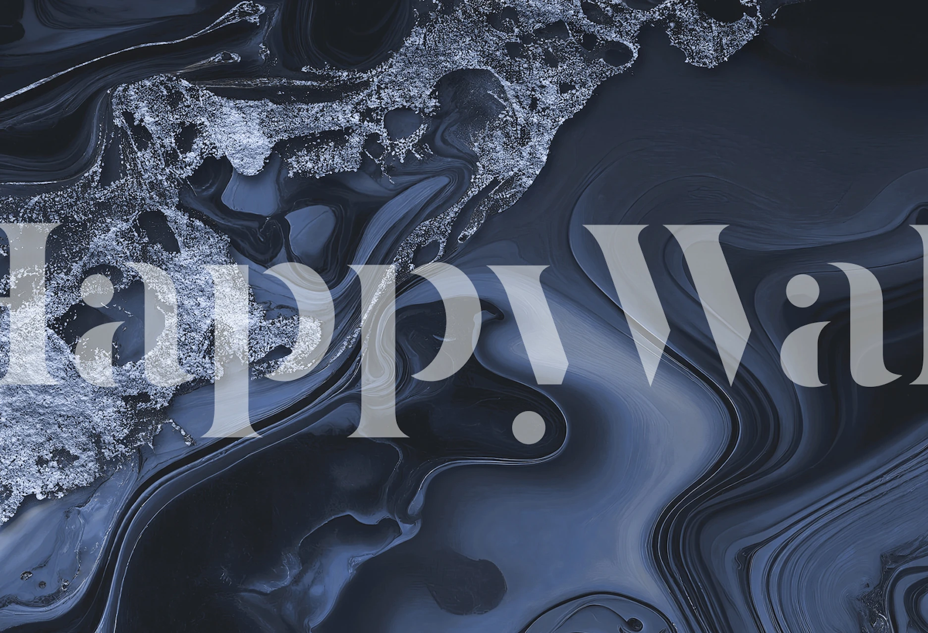 Fancy Faux Marble Dark Blue tapettisuunnittelu