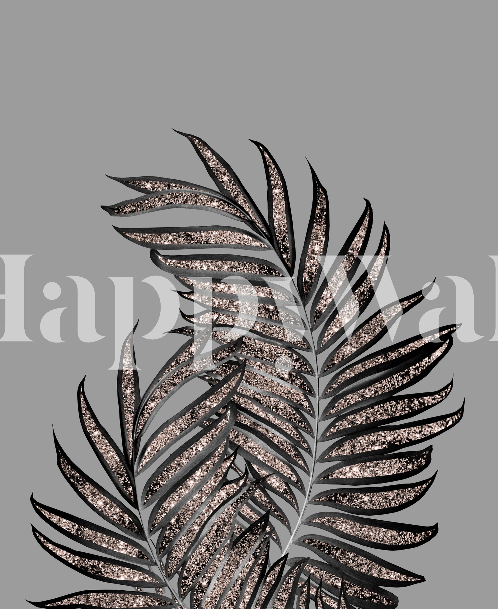 Palm Leaves with Glitter 2 tapet | Fototapet | wallart - Happywall