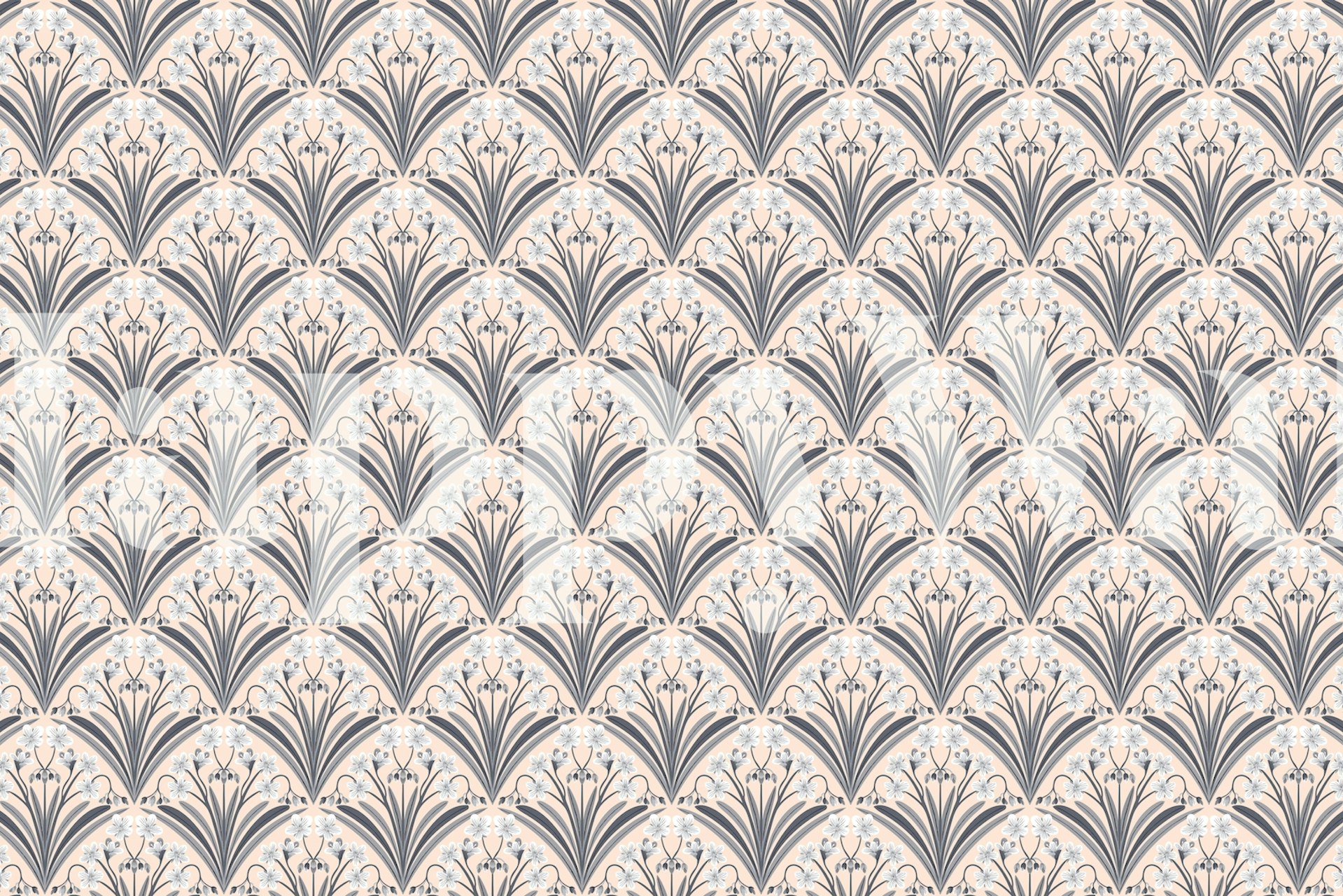 Spring Beauty Flowers Gray wallpaper in a room