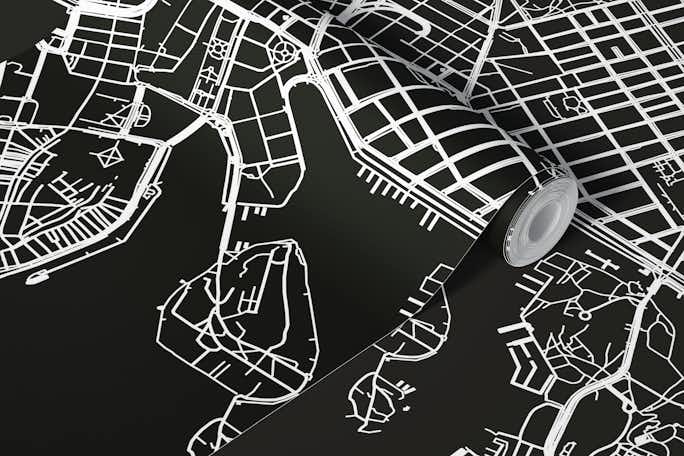 Stockholm map designwallpaper roll