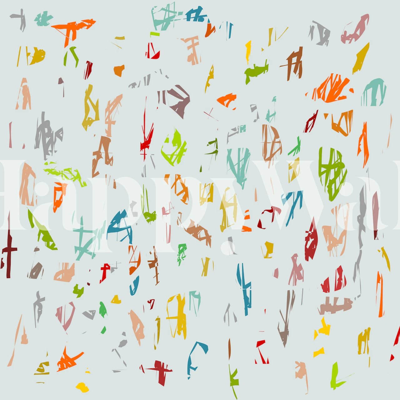 Abstrakcyjna fototapeta bazgroły z kolorowymi bazgrołami i rysunkami na białym tle