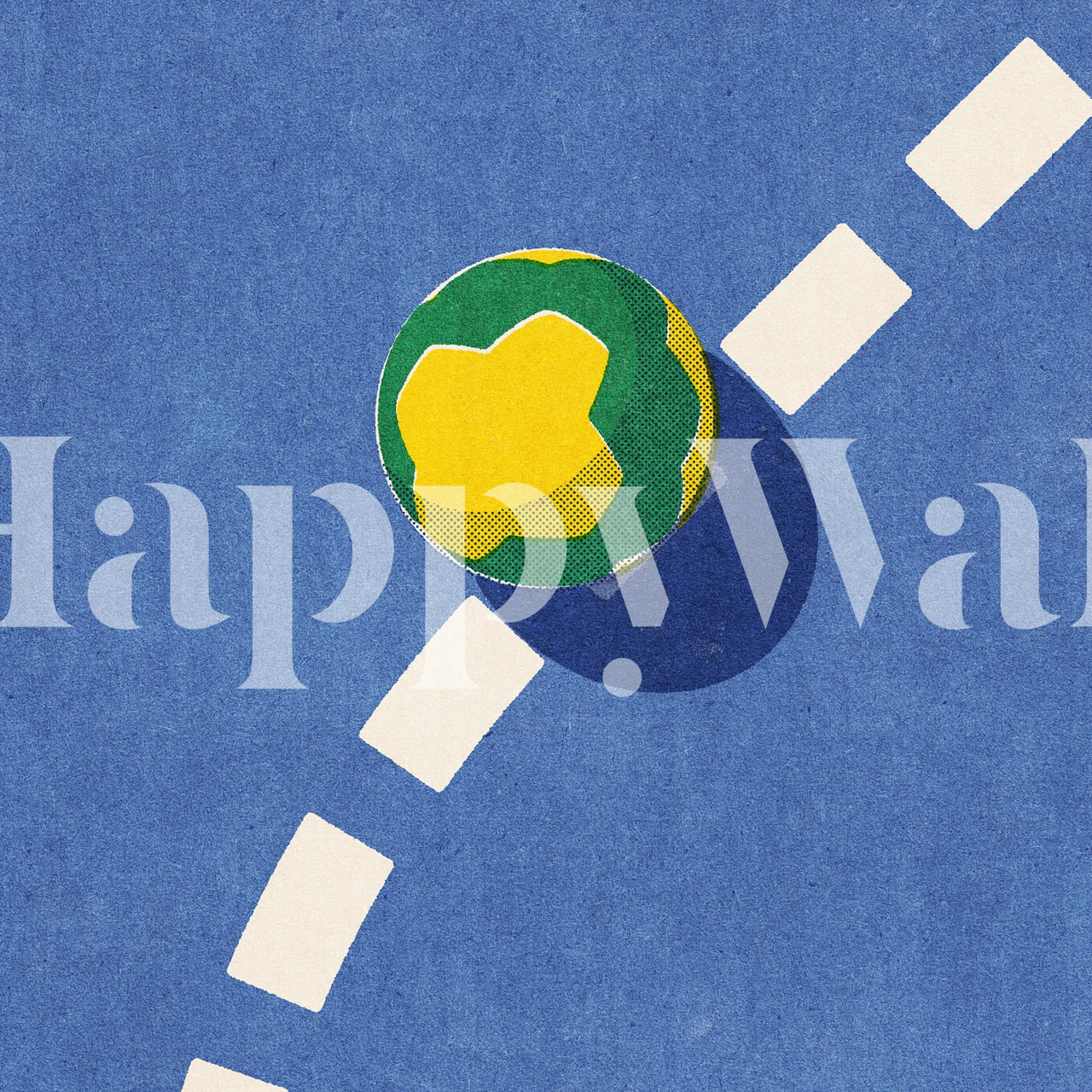 Blue sports wallpaper featuring a colorful handball design