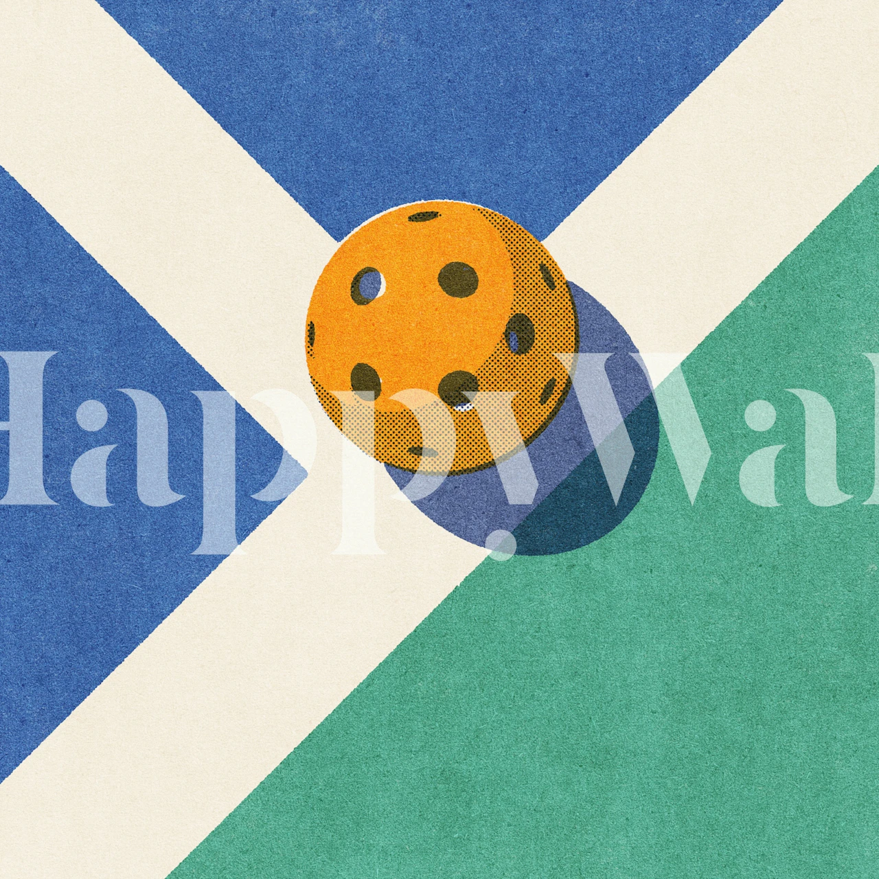 Papier peint design Pickleball dans une pièce