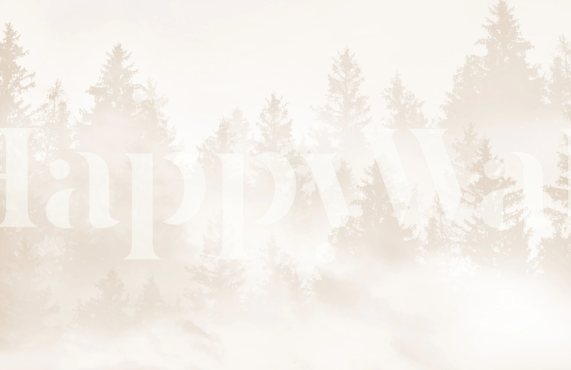 Warm Beige Forest Dream 1 tyylikkäässä huoneessa