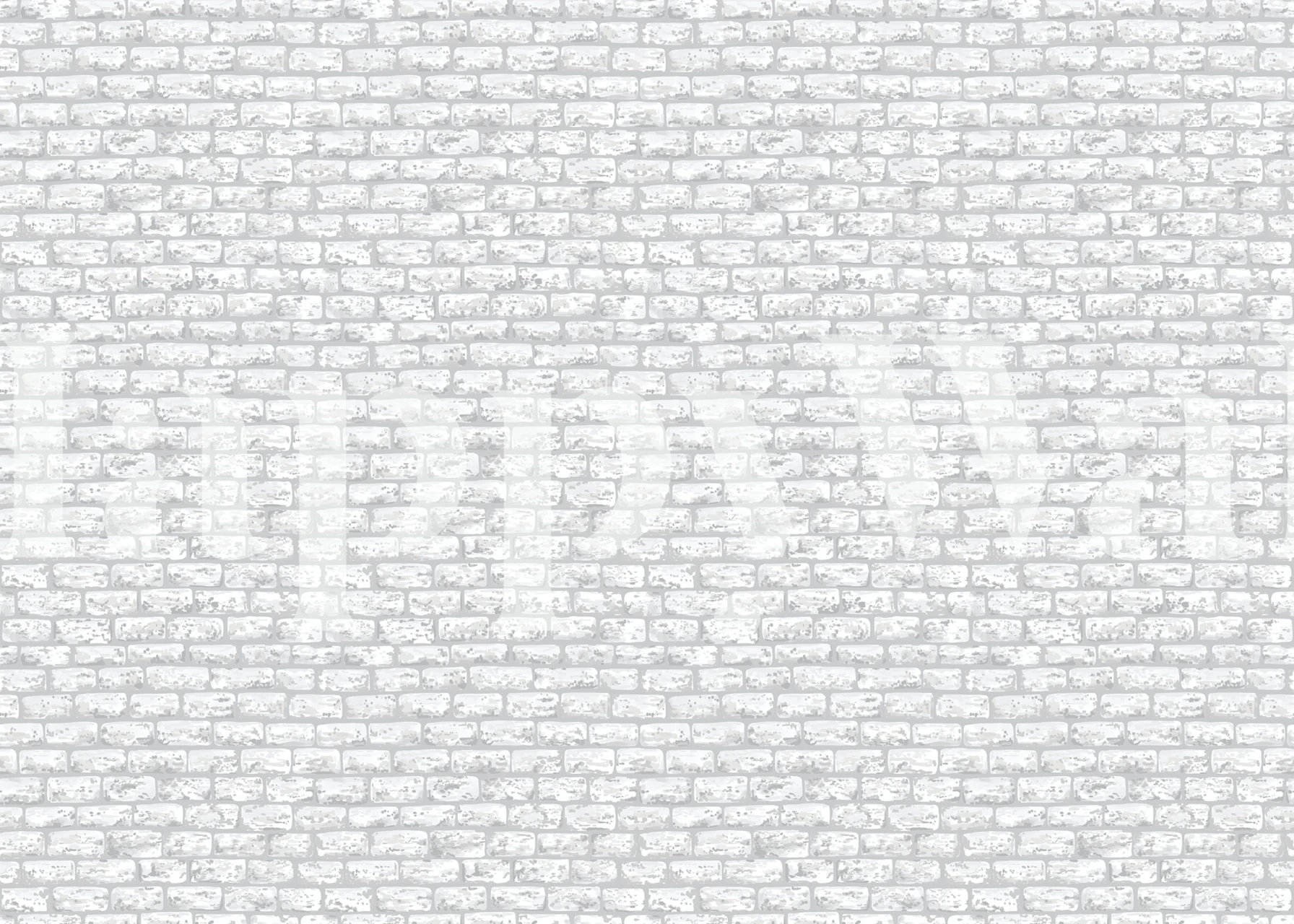 Papier peint White brick wall affiché dans une pièce