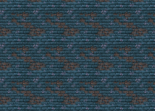 Moss on brick wall 3