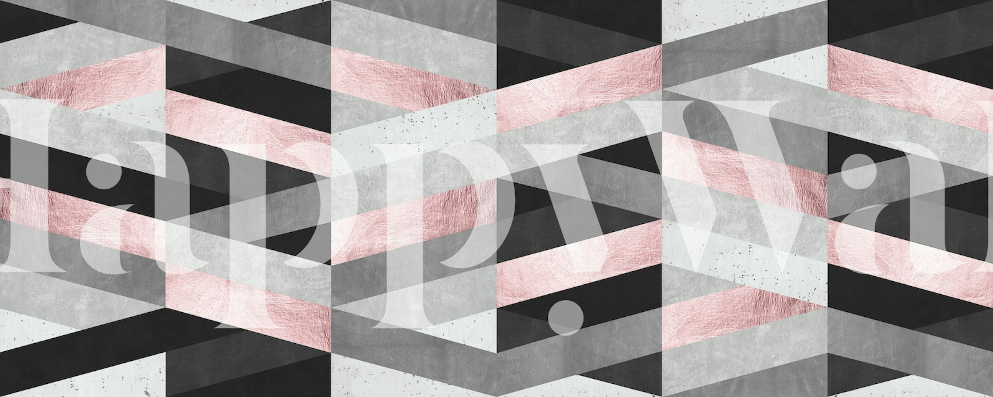 Pink fashion art wallpaper in a modern room