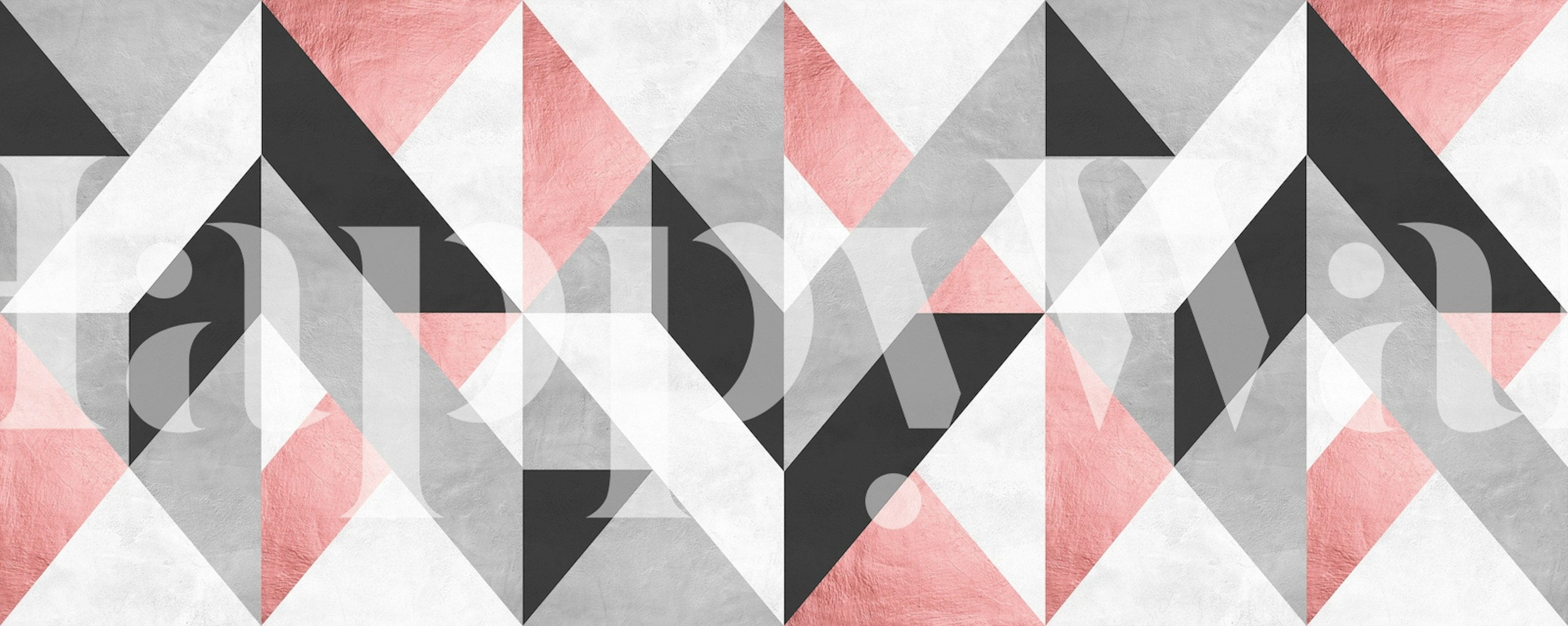 Pink fashion art wallpaper in a room