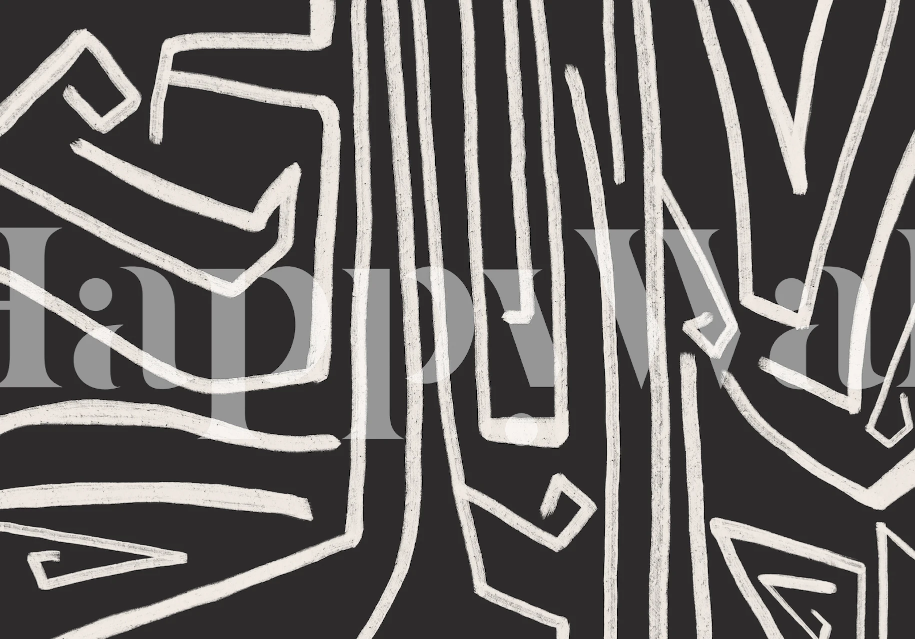 Black and white geometric abstract wallpaper with bold lines