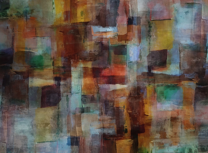 Picture of Rustic Multicolor Geometric Wallpaper