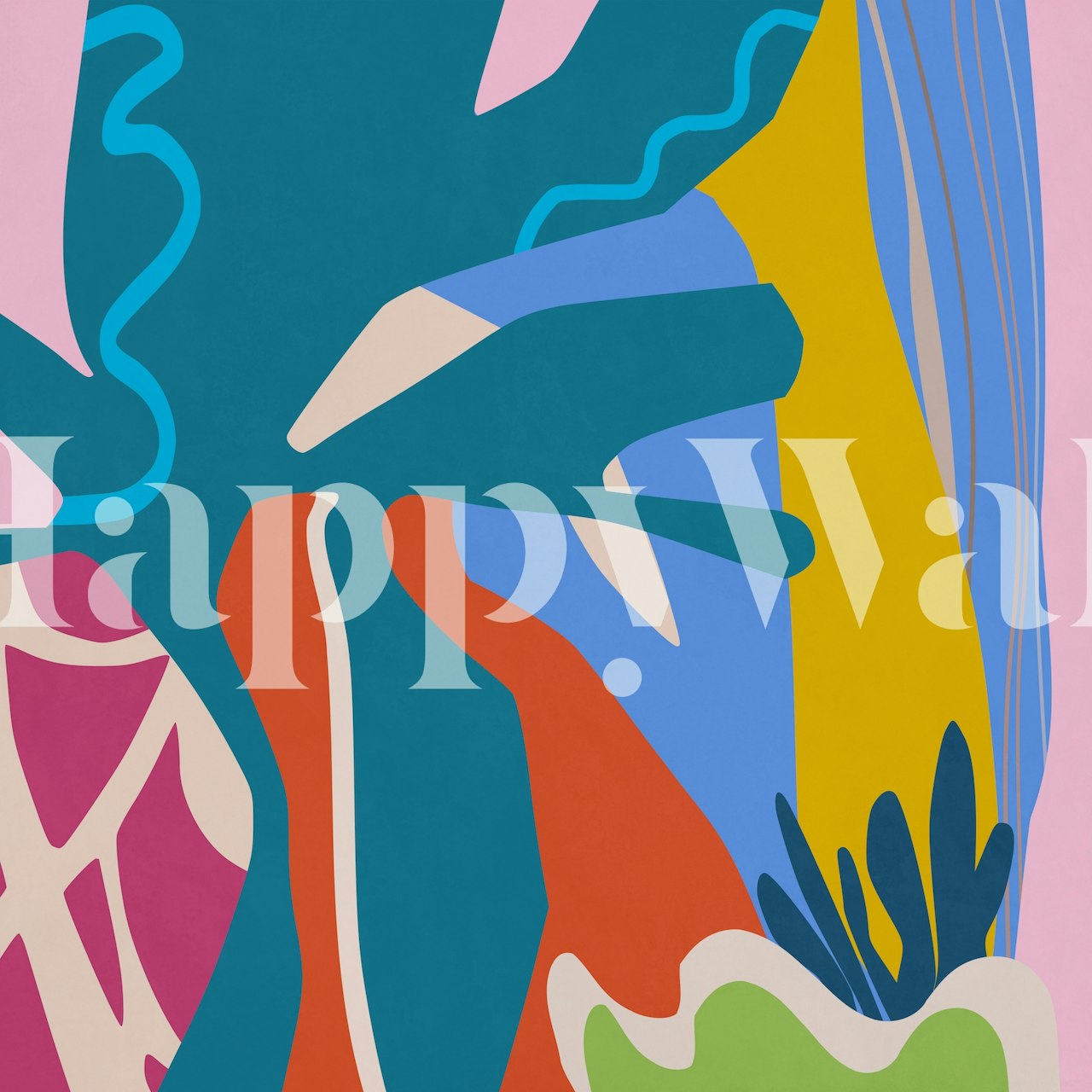 Färgglatt akvarium i ett rum